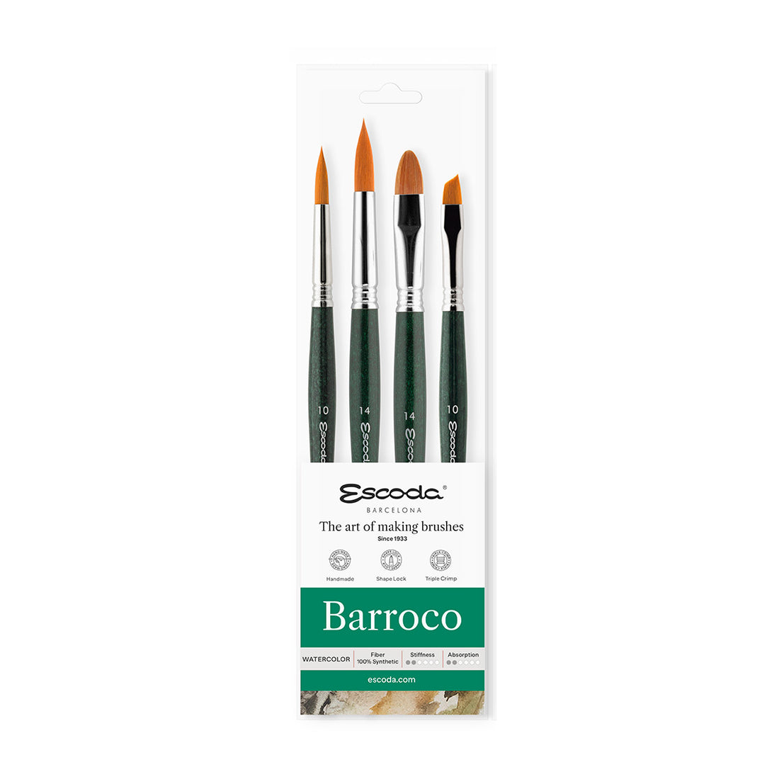 Escoda Barroco Series Brush Set for Watercolour