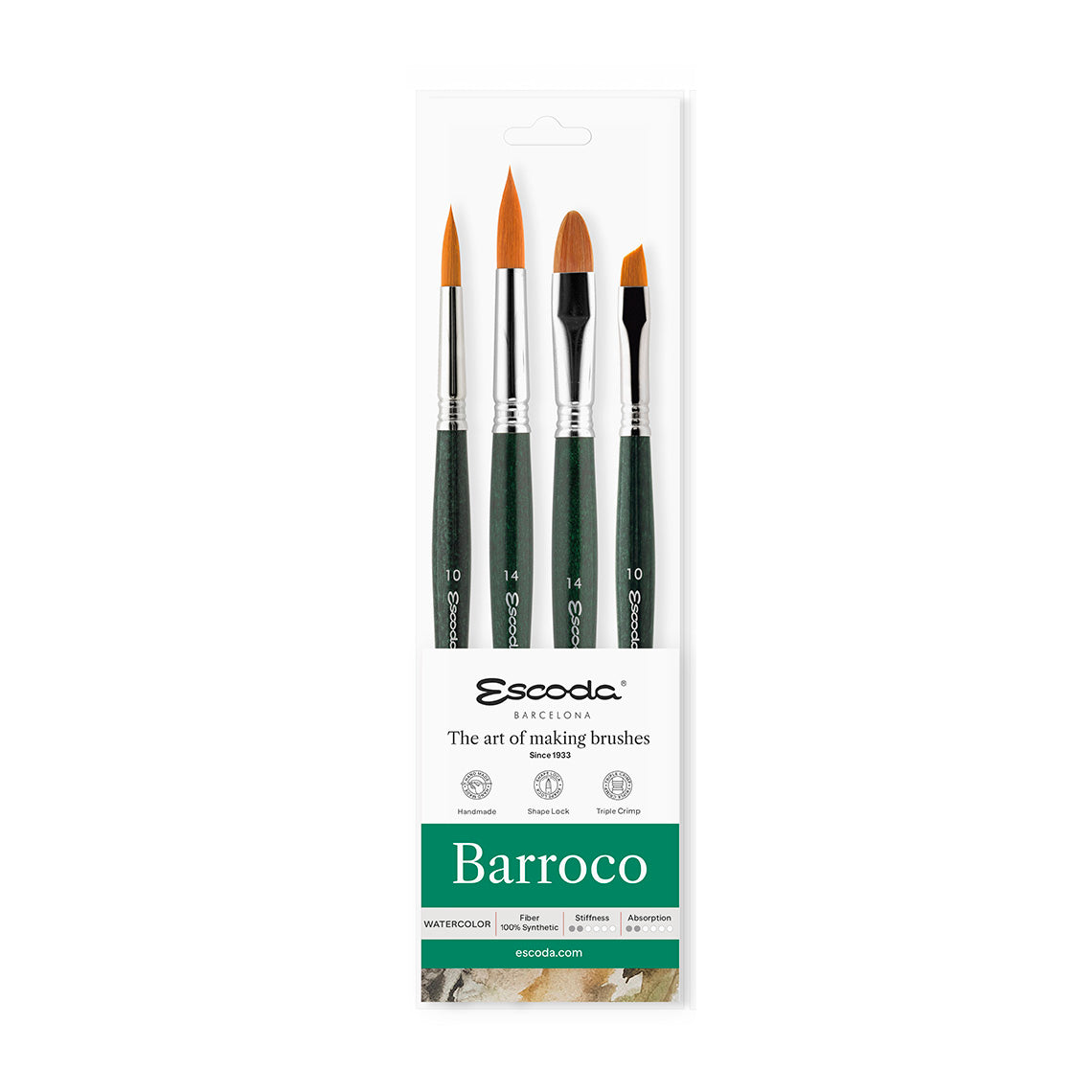 Escoda Barroco Series Brush Set for Watercolour
