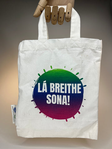 "Lá Breithe Sona!" Fair Trade, Organic Cotton Small Gift Bag