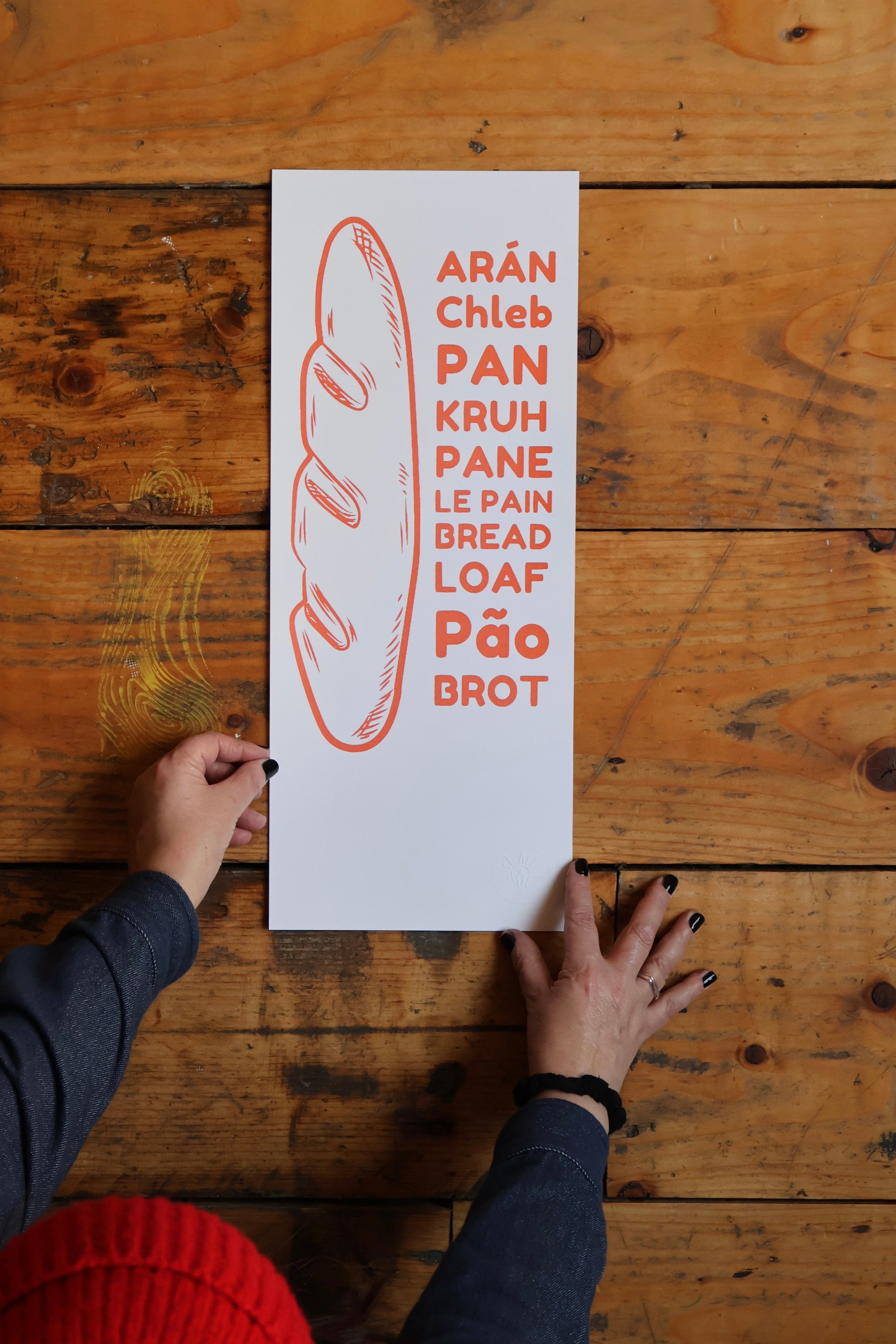 Multilingual Bread Loaf Screen Print