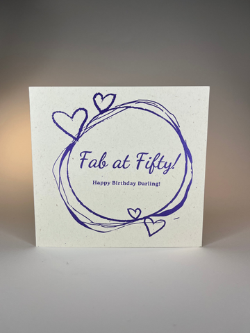 "Fab at Fifty" Square Card