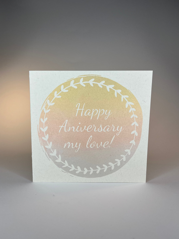 "Happy Anniversary My Love!" Square Card