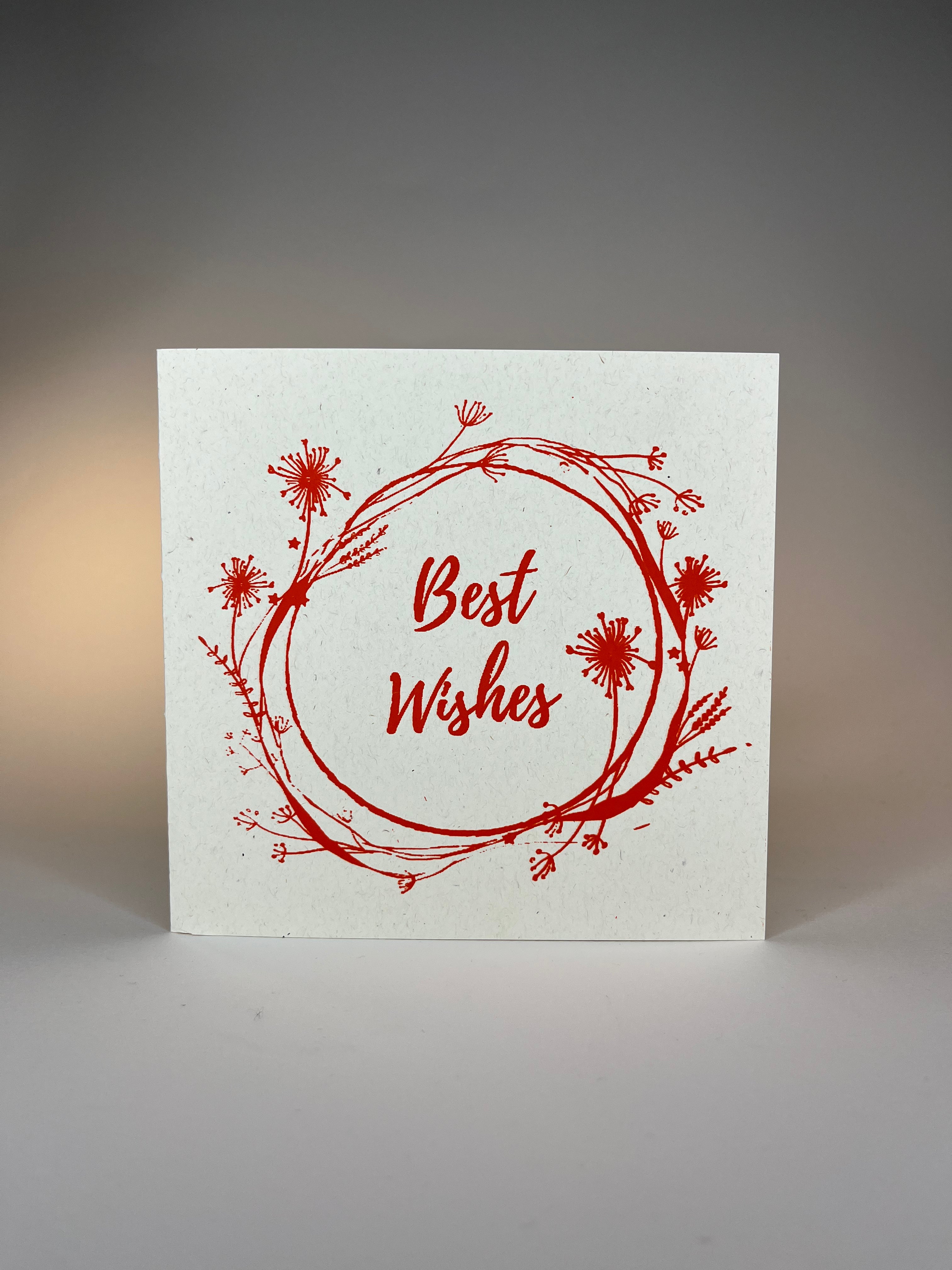 "Best Wishes" Square Card