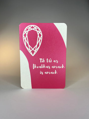 "Tá tú ar fhabhas amach is amach / You are absolutely brilliant" Bilingual Gaeilige Double Printed A5 Card