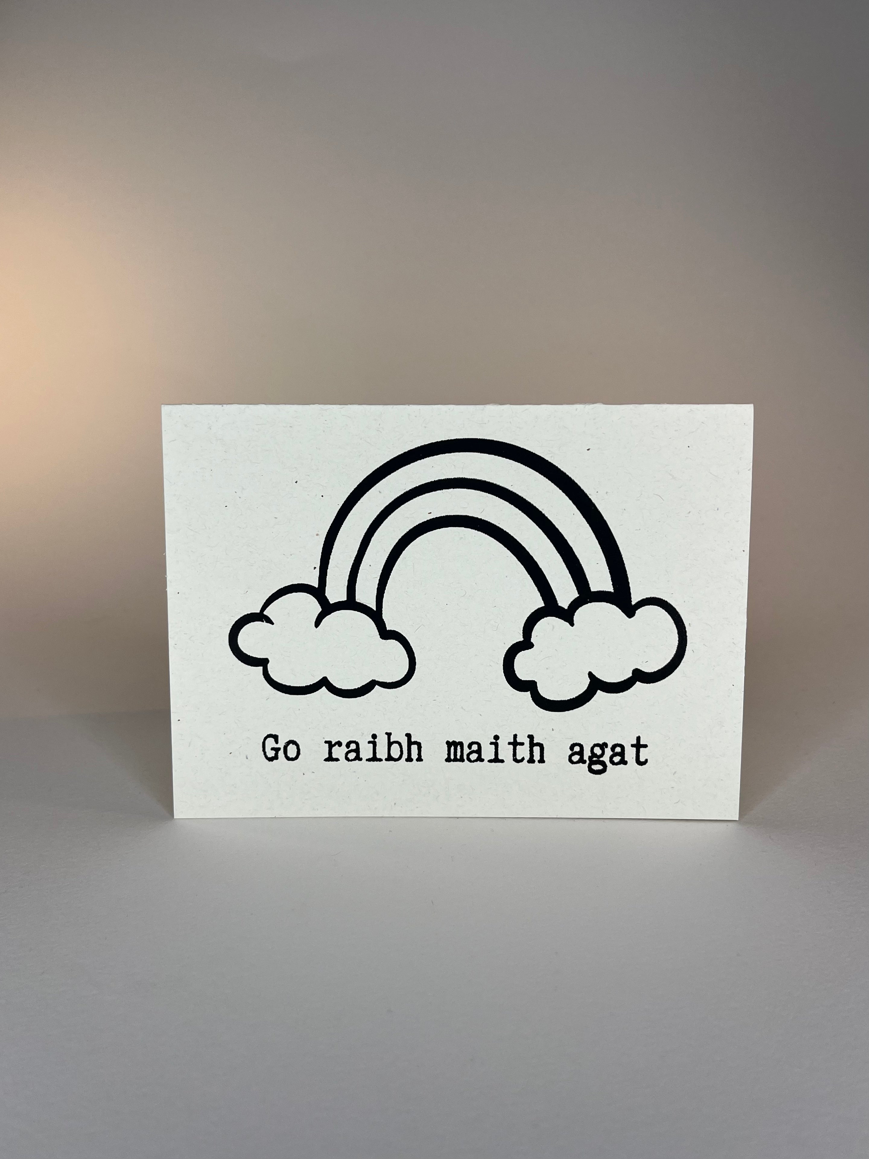 "Go raibh maith agat / Thank you¨ Bilingual Double Printed A6 Card
