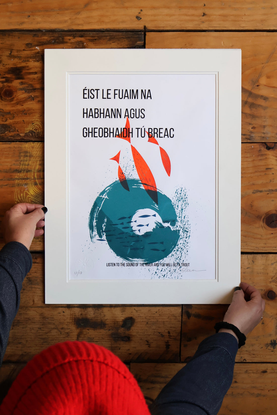 Éist le Fuaim na hAbhann agus Gheobhaidh tú Breac. Seanfhocal / Irish Proverb Variant 4 (A3)