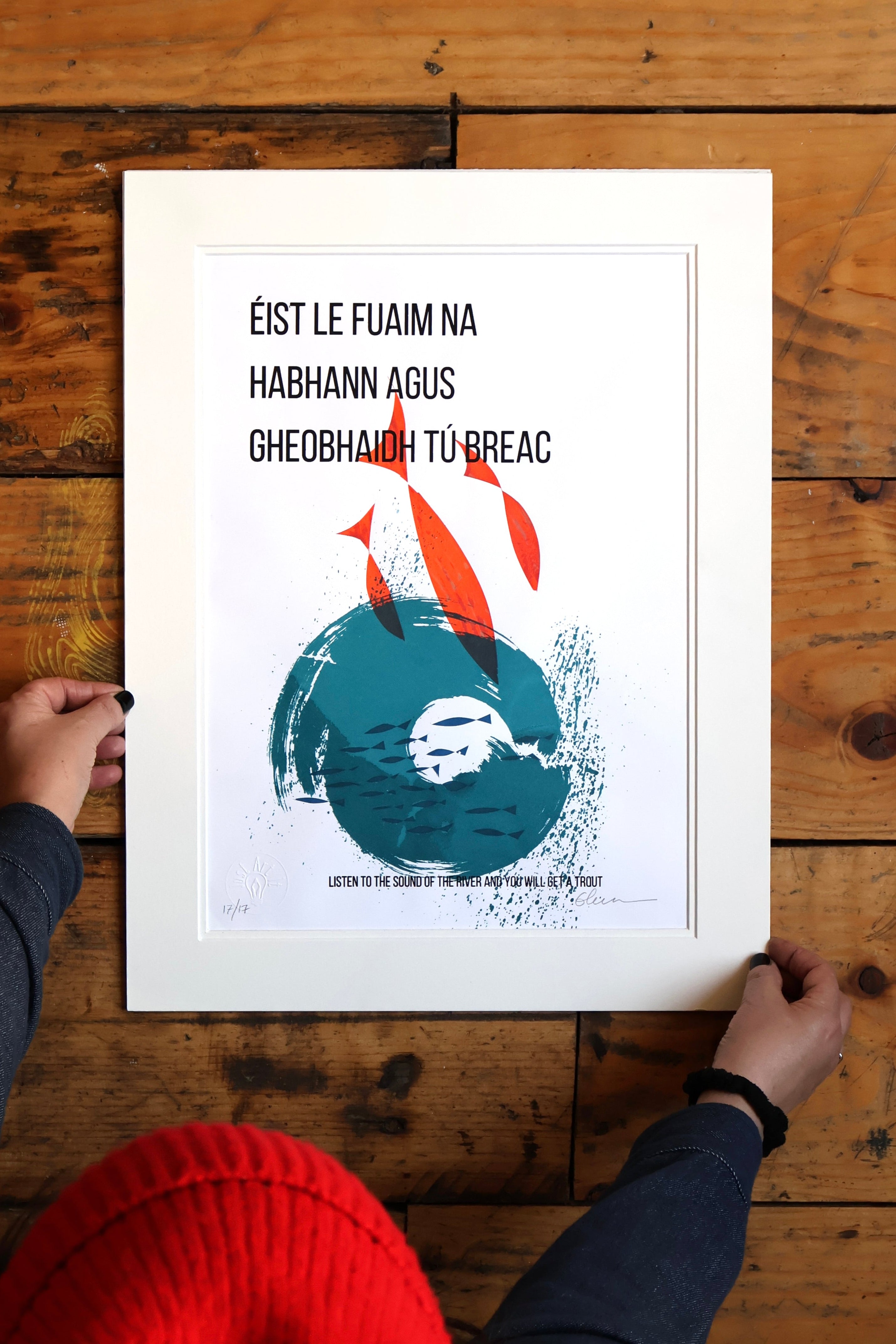 Éist le Fuaim na hAbhann agus Gheobhaidh tú Breac. Seanfhocal / Irish Proverb Variant 4 (A3)