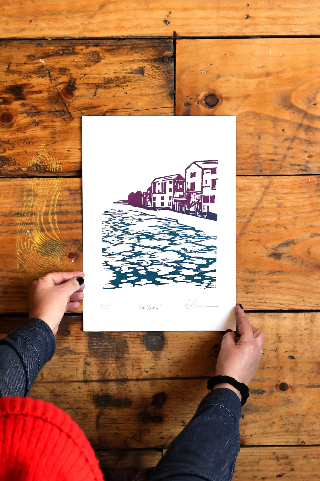 “Gaillimh” screen print by Elena Santos