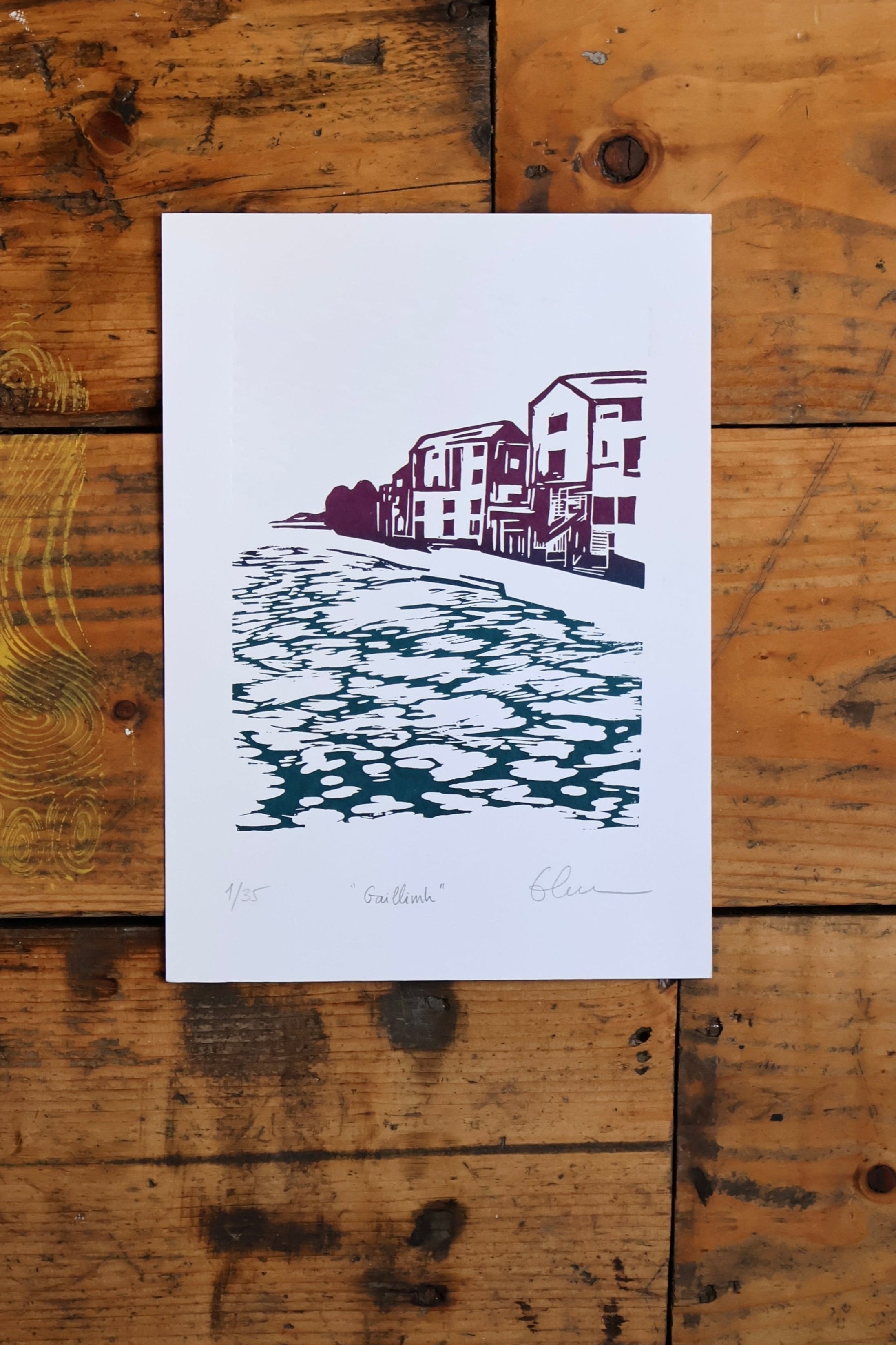 “Gaillimh” screen print by Elena Santos