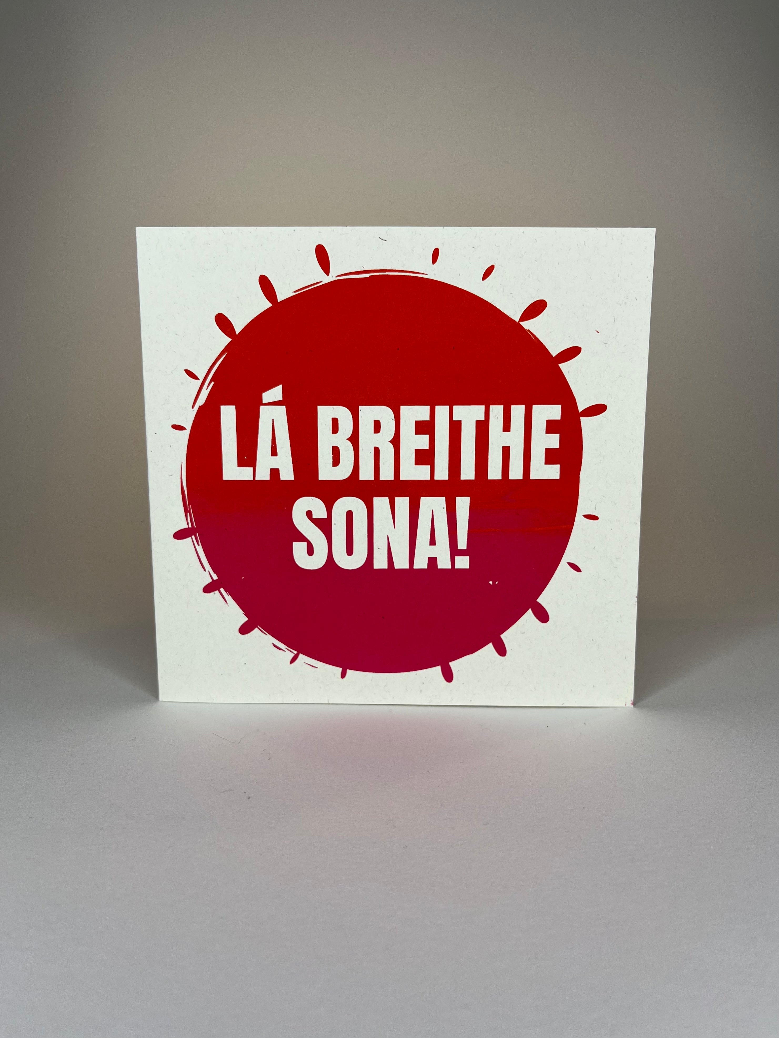 "Lá Breithe Shona / Happy Birthday" Bilingual Double Printed Card