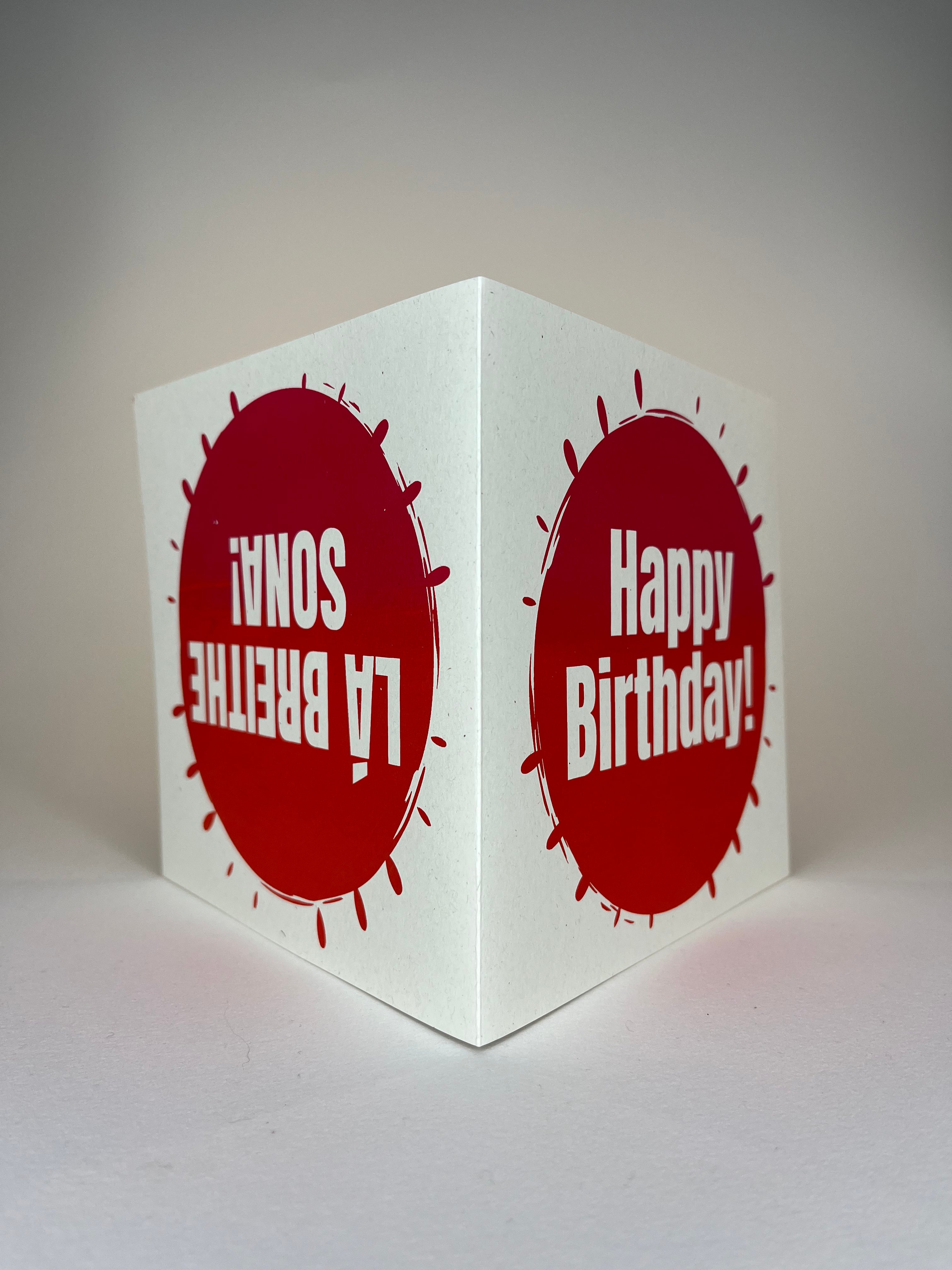 "Lá Breithe Shona / Happy Birthday" Bilingual Double Printed Card