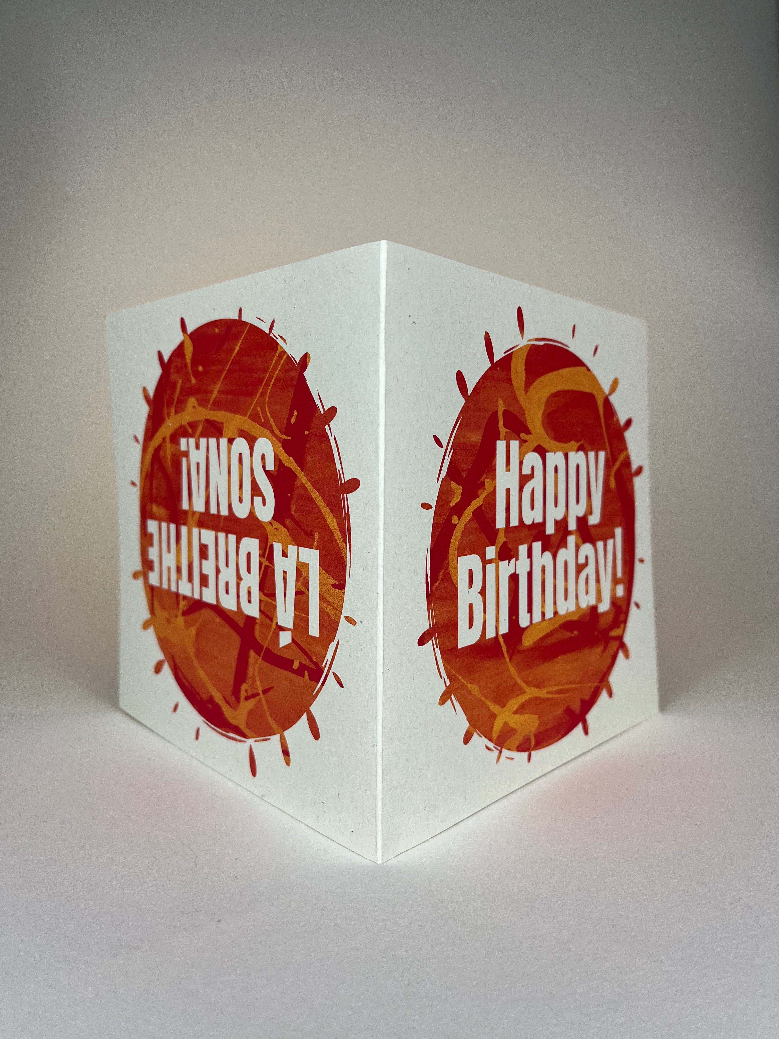 "Lá Breithe Shona / Happy Birthday" Bilingual Double Printed Card