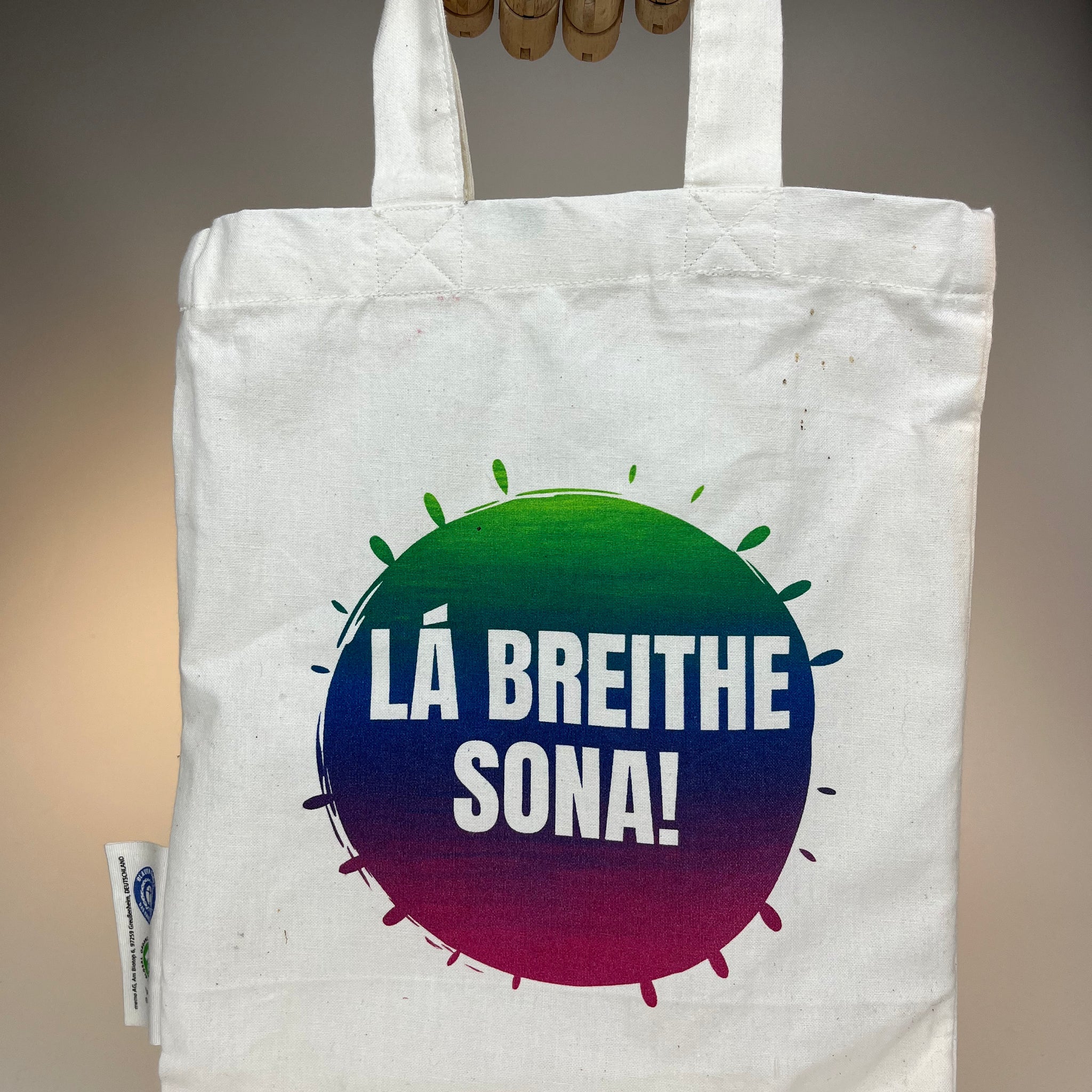 "Lá Breithe Sona!" Fair Trade, Organic Cotton Small Gift Bag