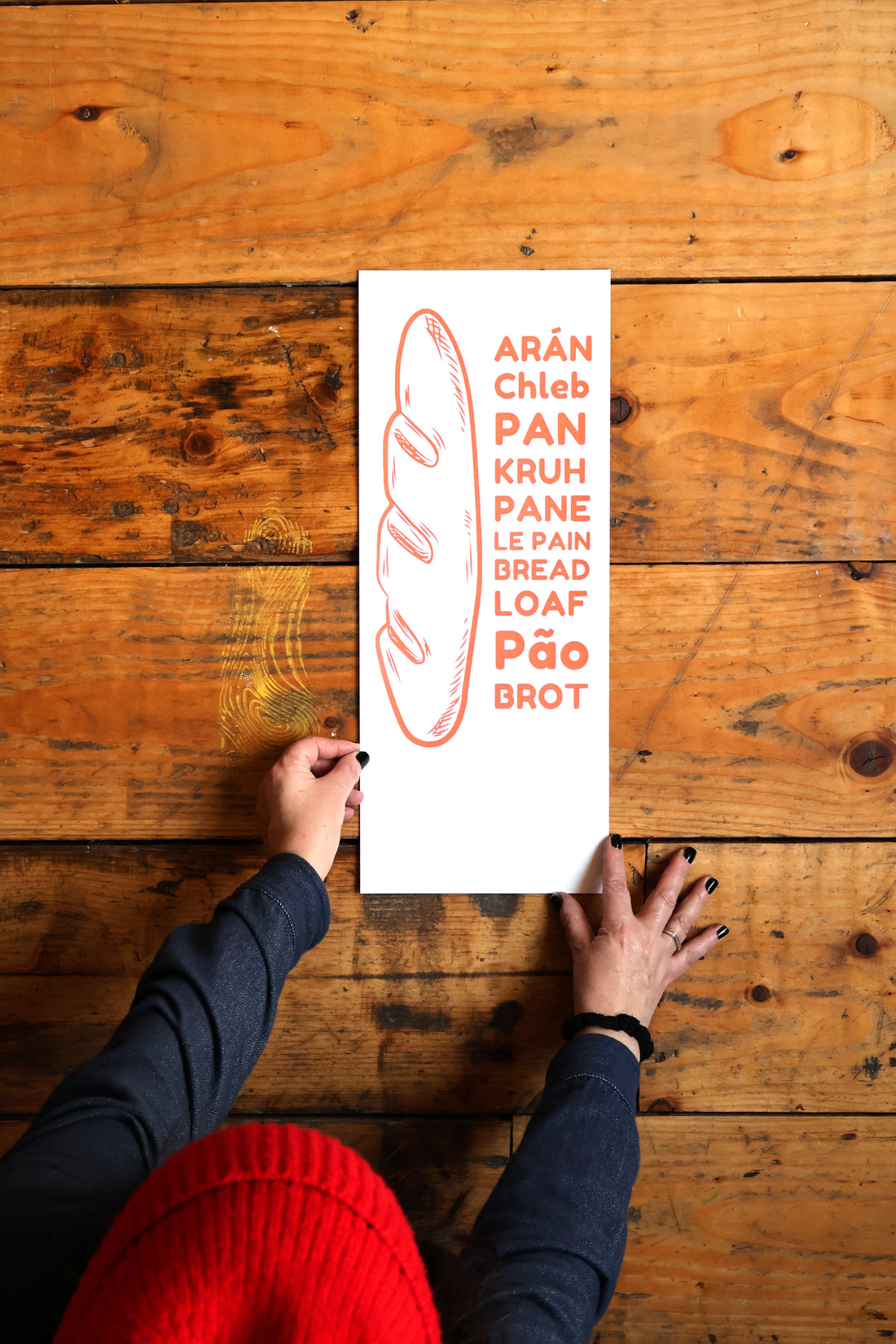 Multilingual Bread Loaf Screen Print