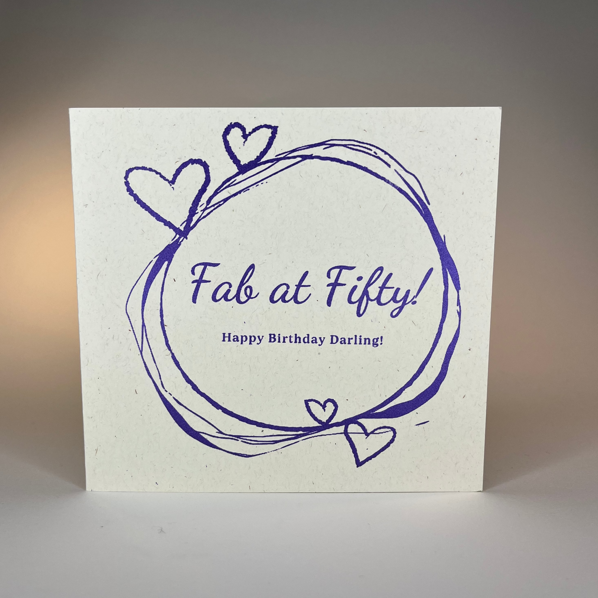 "Fab at Fifty" Square Card