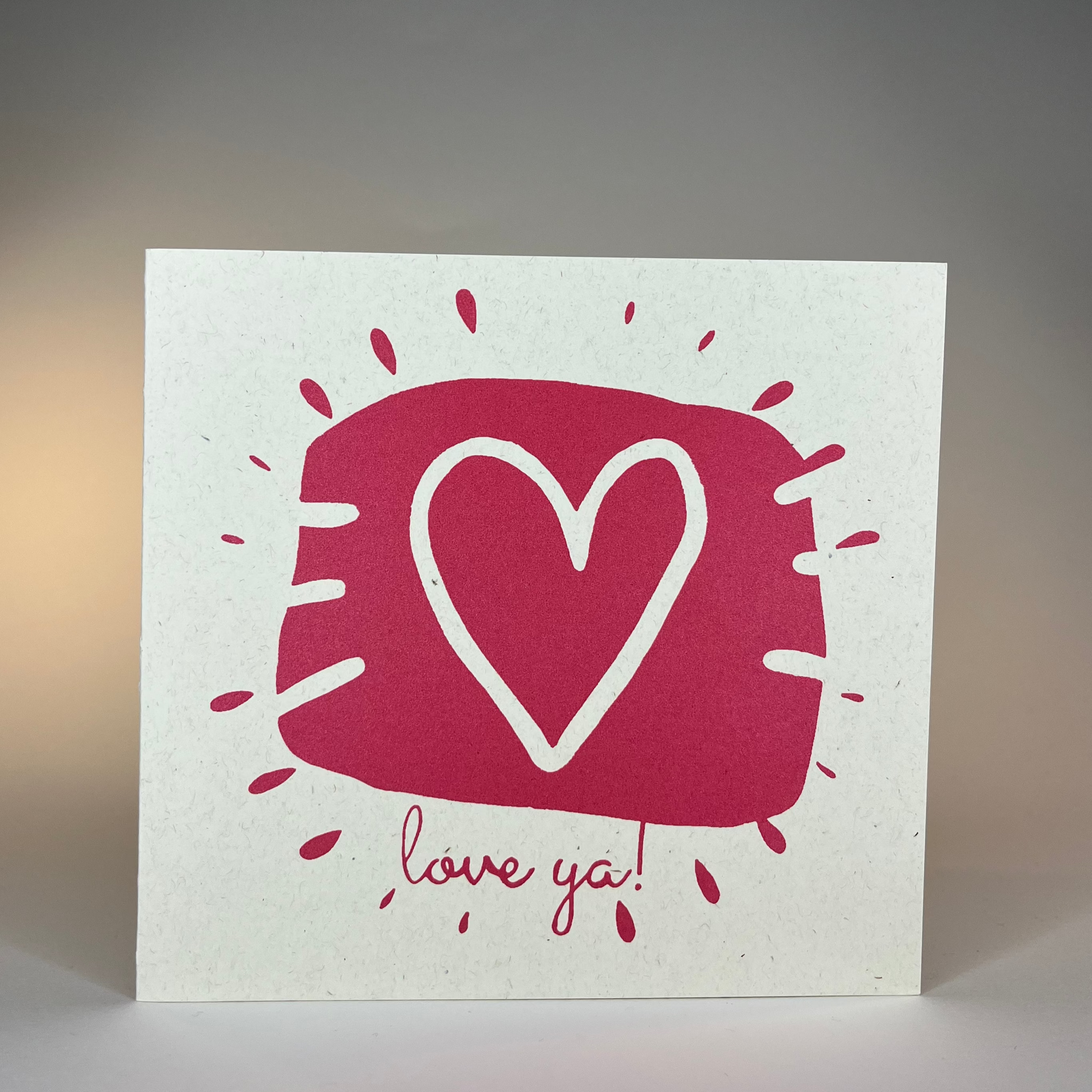 "Love Ya" Square Card