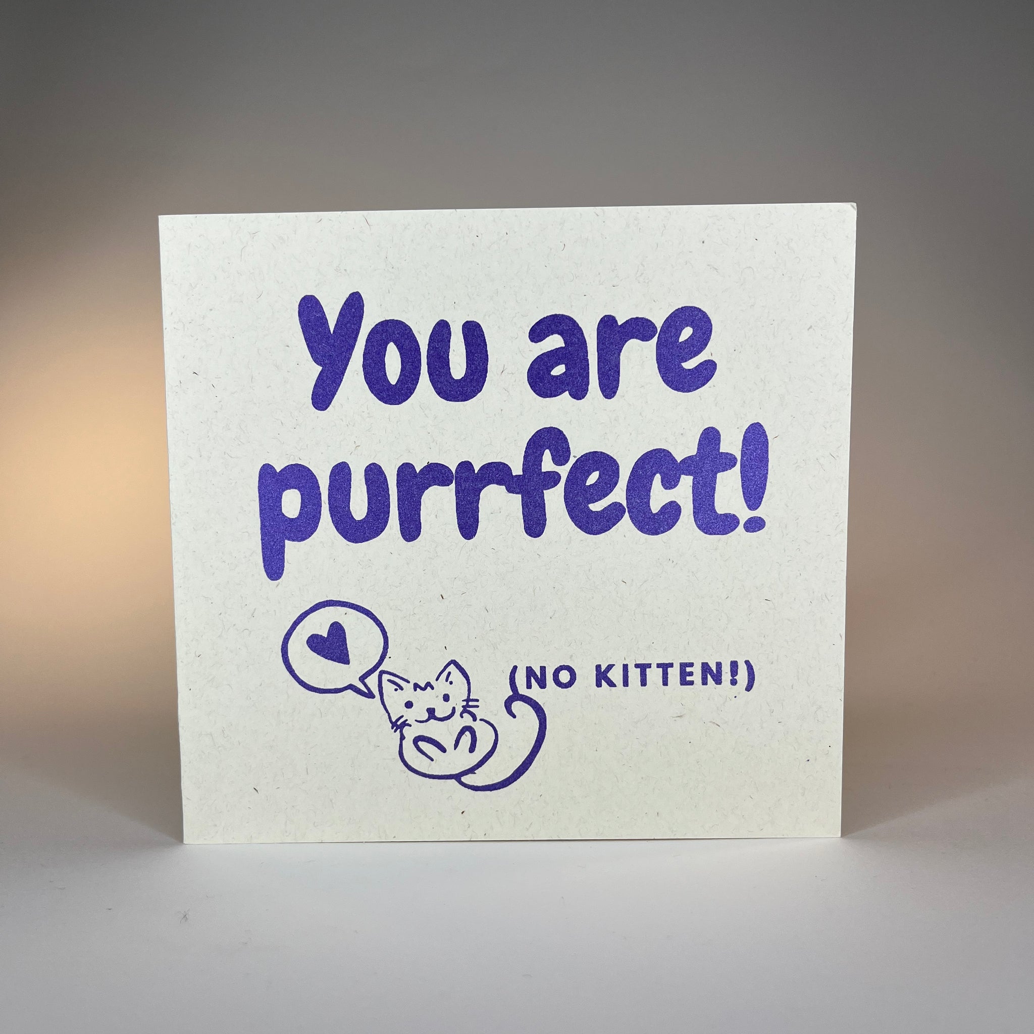 "You Are Purrfect (No Kitten)" Square Card