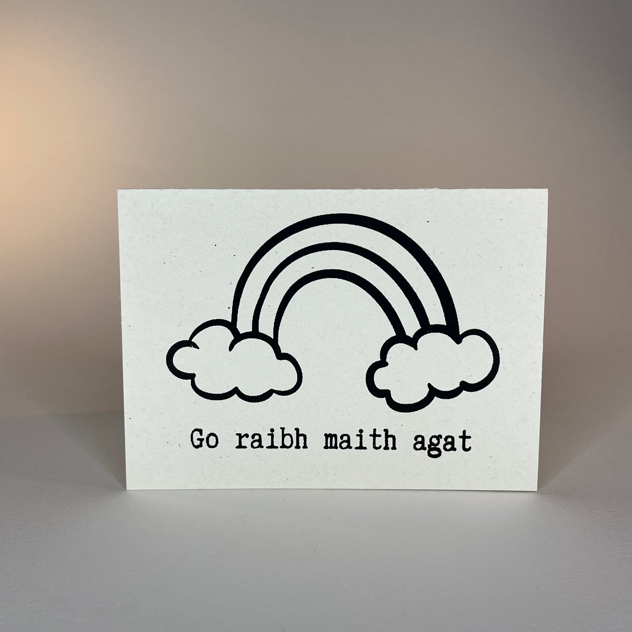 "Go raibh maith agat / Thank you¨ Bilingual Double Printed A6 Card