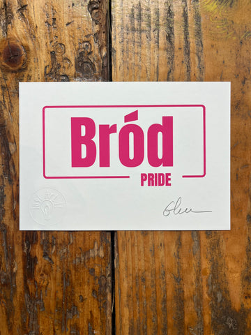 "Bród" Mini Screen Print - Gaeilge Bilingual Series