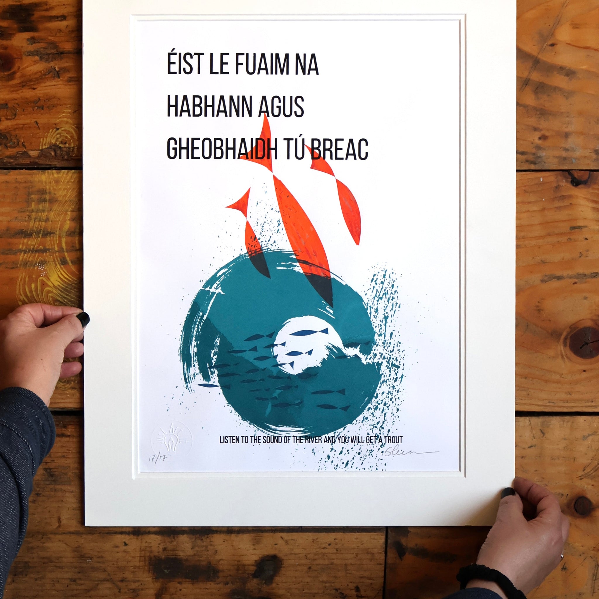 Éist le Fuaim na hAbhann agus Gheobhaidh tú Breac. Seanfhocal / Irish Proverb Variant 4 (A3)