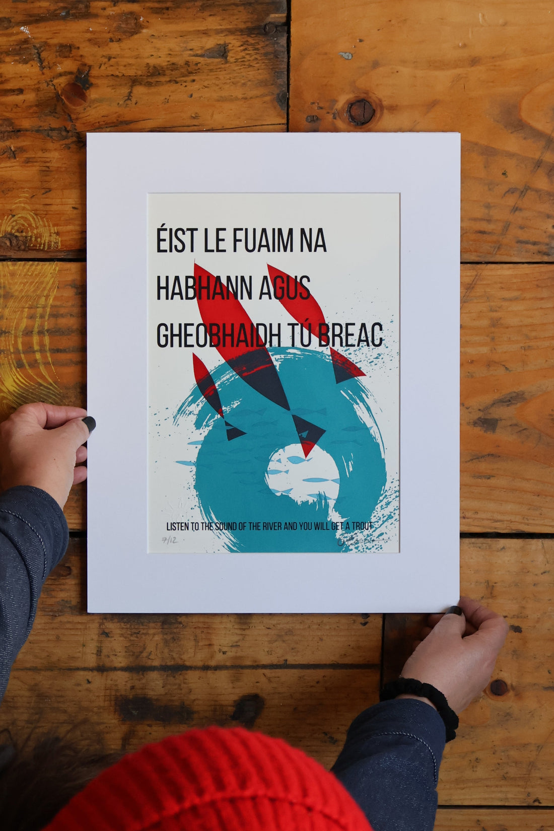 Éist le Fuaim na hAbhann agus Gheobhaidh tú Breac. Seanfhocal / Irish Proverb Variant 2 (A4)