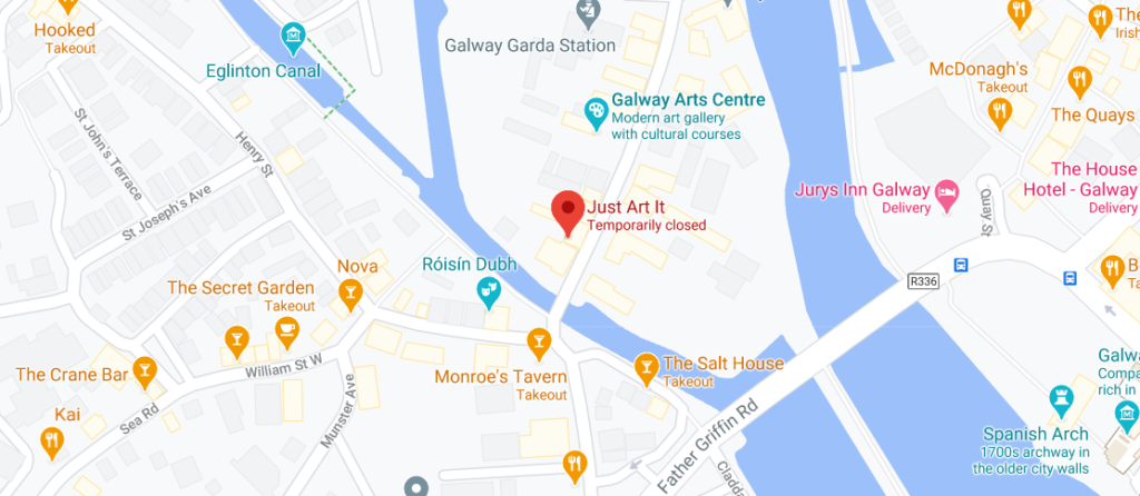 Location Map for Just Art It - 33 Dominick Street Lower, Galway, Ireland