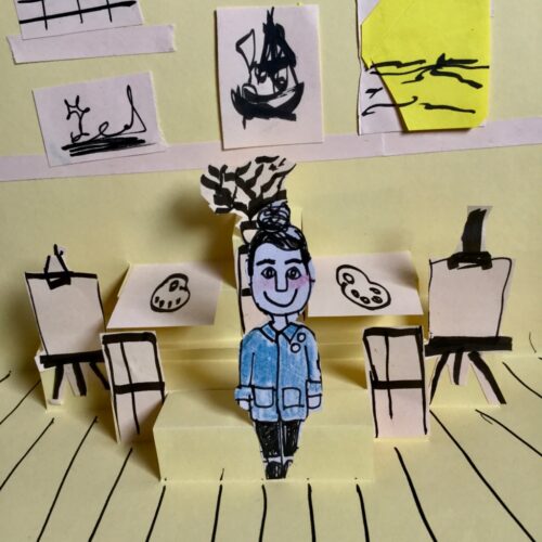 "My first pop up story book" online course at Just Art It